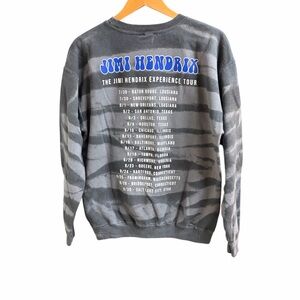 Jimi Hendrix “Live in Concert” Gray Graphic Crewneck Sweatshirt